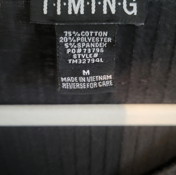 TIMING L/S Ribbed Top Size M - Picture 4 of 4